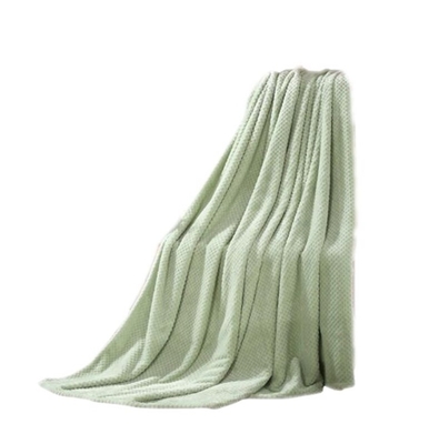 Fugari Coral Fleece Sofa Throw Blanket Soft Jacquard Waffle Anti-pilling for Home