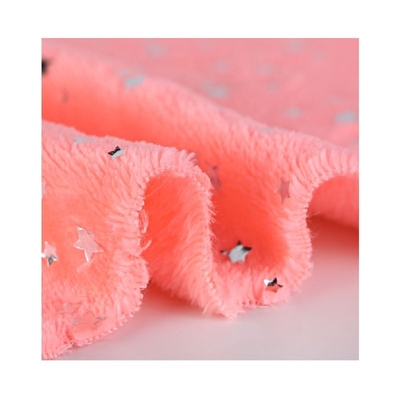 Breathable 100 Polyester Knit Coating Silver Double Faced Soft Brushed Flannel Coral Fleece Fabric