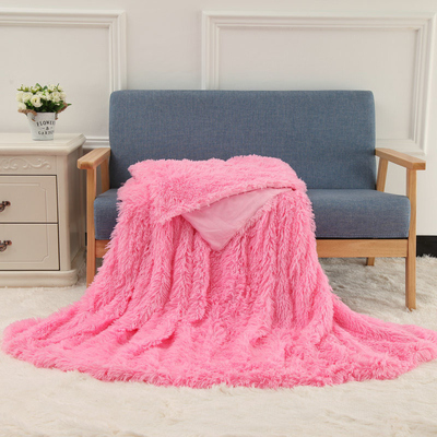 100% Polyester Plain Solid Color Anti-pilling Dyed Coral Flannel Fleece Custom Logo Blanket