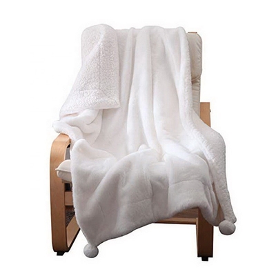 Luxury High Quality 100% Polyester Faux Rabbit Fur Throw Blanket Anti-pilling Custom Wholesale