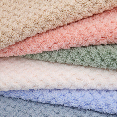 100% Sustainable Polyester Double Sided Solid Color Merbau Jacquard Faux Fur Flannel Fabric For Bedding